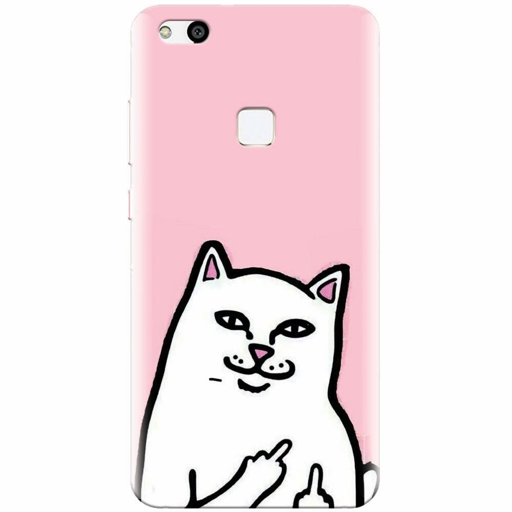 Husa silicon pentru Huawei P10 Lite, White Cat