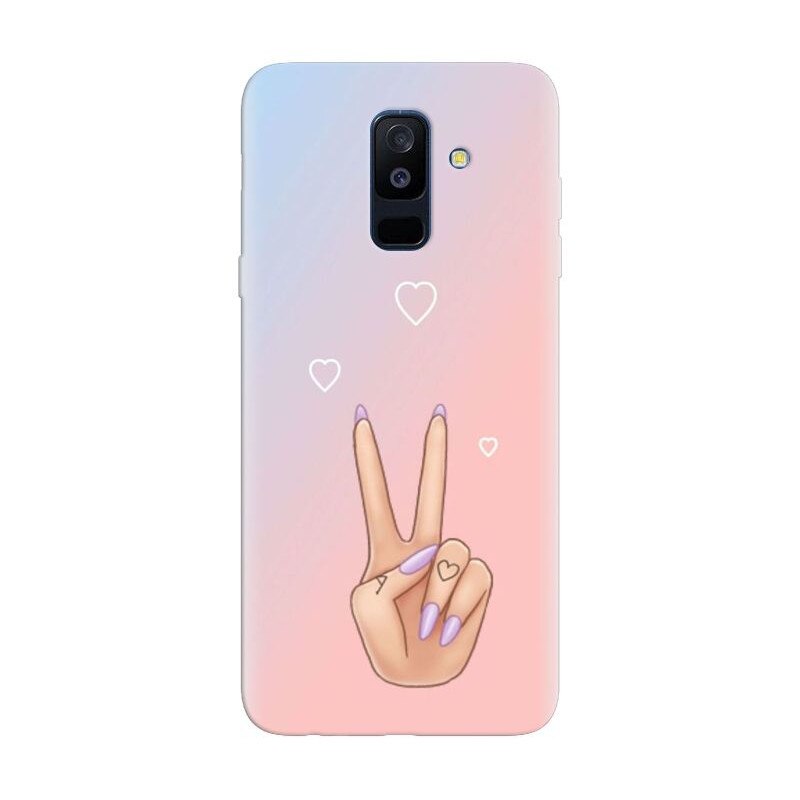 Husa silicon pentru Samsung Galaxy A6 Plus 2018, Victory Love