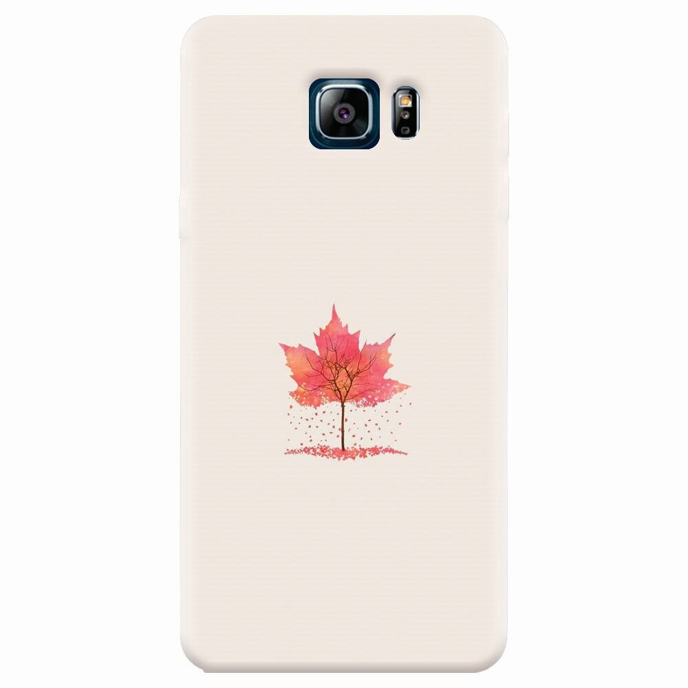 Husa silicon pentru Samsung Galaxy Note 5, Autumn Tree Leaf Shape Illustration