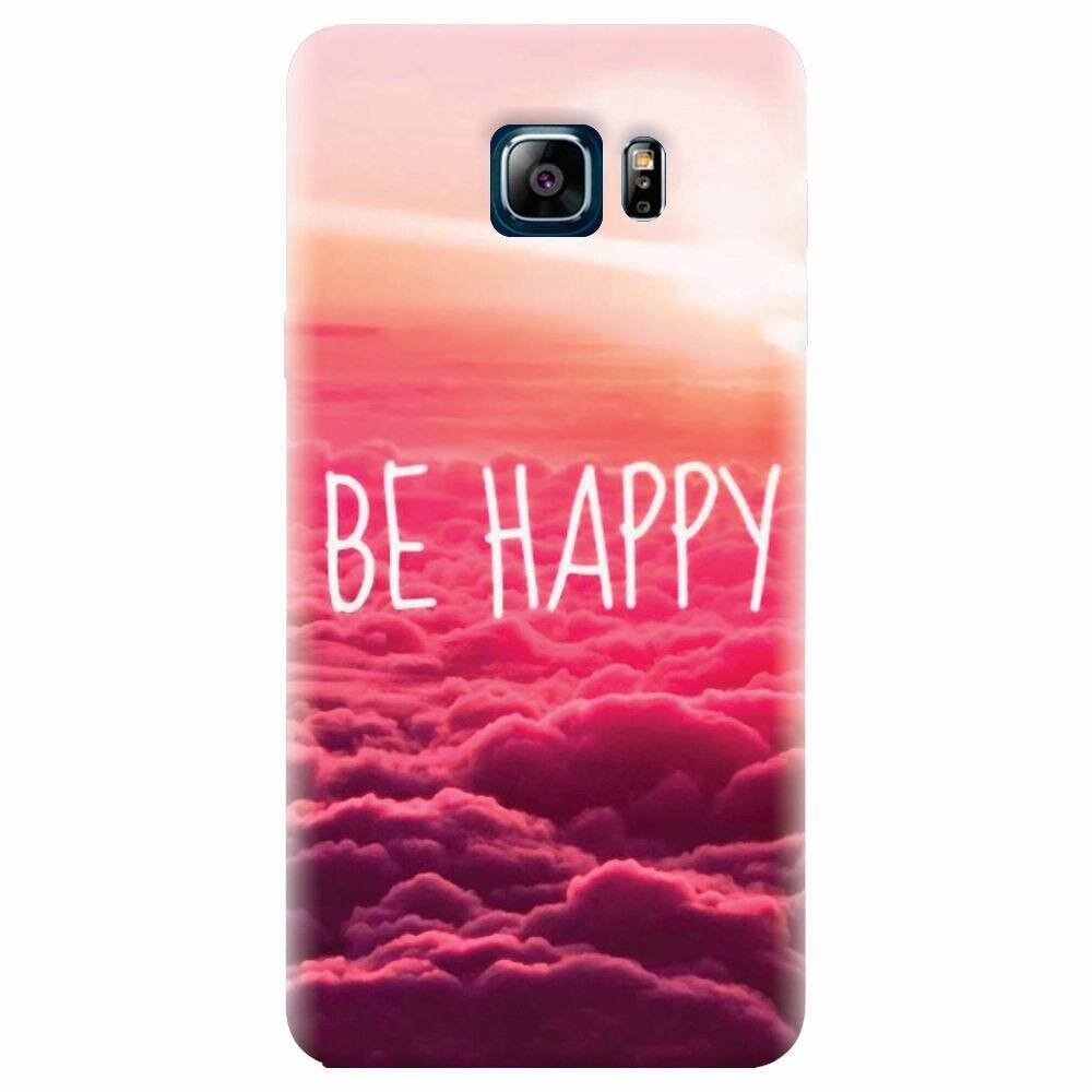 Husa silicon pentru Samsung Galaxy Note 5, Be Happy Puffy Clouds