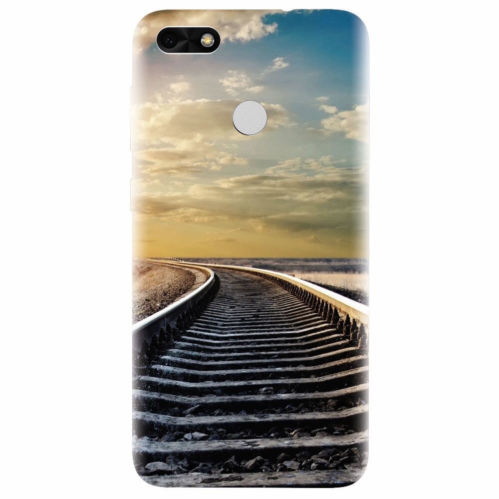 Husa silicon pentru Huawei Y6 Pro 2017, Railroad Horizon