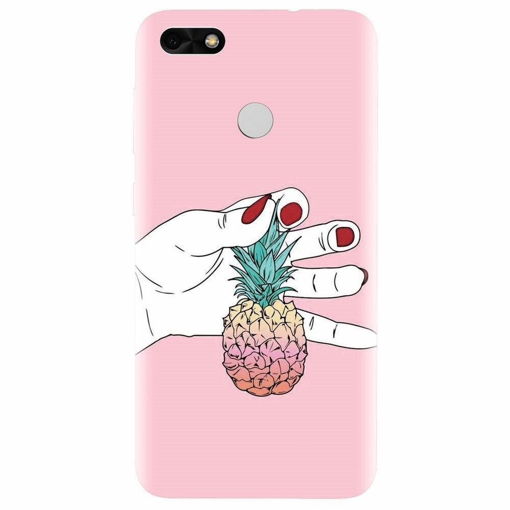 Husa silicon pentru Huawei P9 Lite mini, Rainbow Pinepple