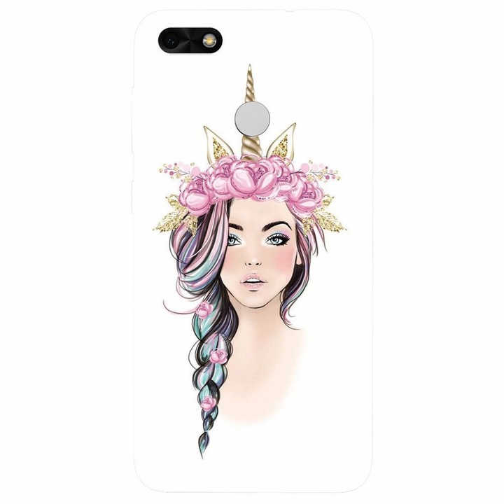 Силиконов кейс за Huawei P9 Lite mini, Unicorn Girl
