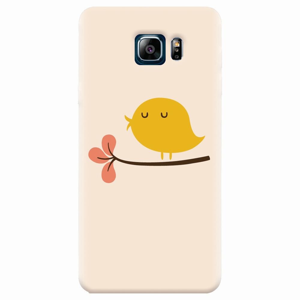 Husa silicon pentru Samsung Galaxy Note 5, Flat Minimal Cute Bird Illustration