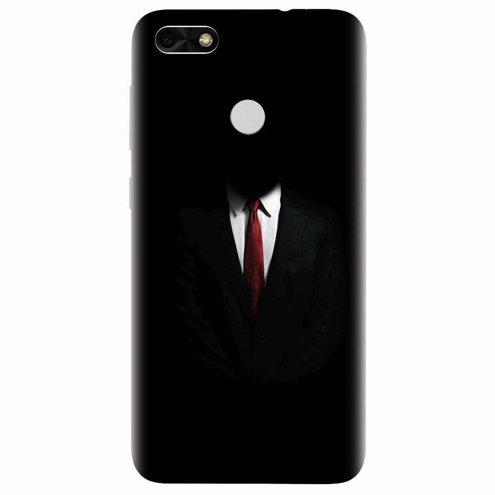Husa silicon pentru Huawei Y6 Pro 2017, Mystery Man In Suit
