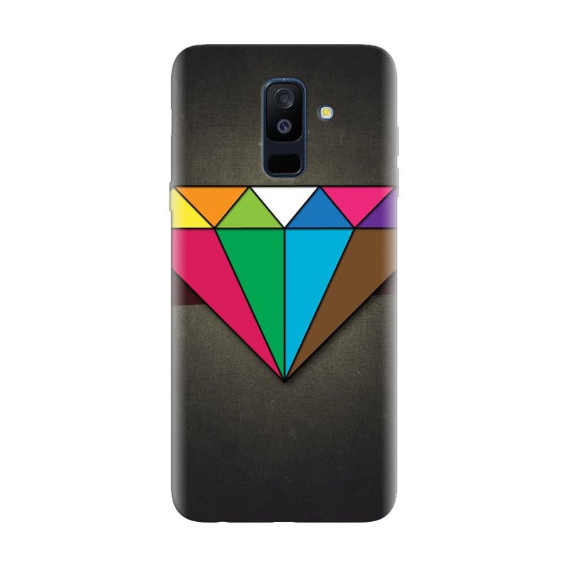 Husa silicon pentru Samsung Galaxy A6 Plus 2018, Colorful Diamond