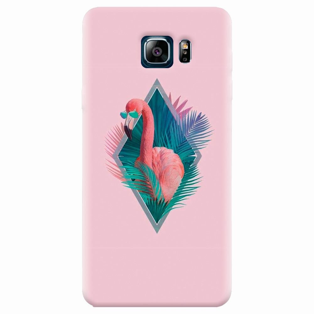Husa silicon pentru Samsung Galaxy Note 5, Flamingo With Sunglass