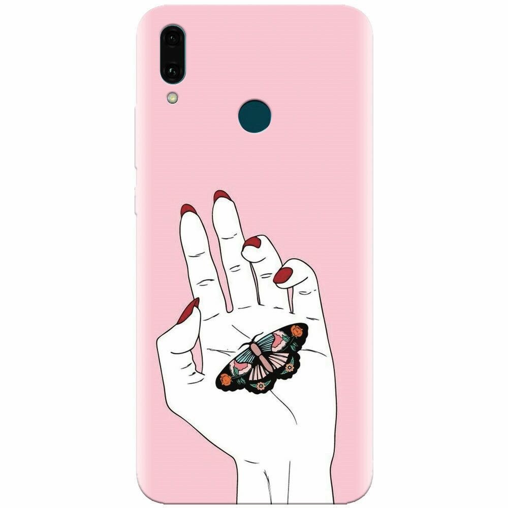 Husa silicon pentru Huawei Y9 2019, Butterfly In Hand