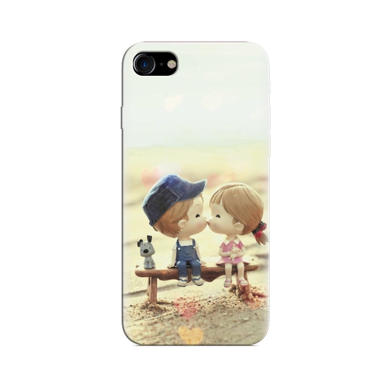 Husa Iphone 7 Two Lovely Couple Cartoon Wallpaprs