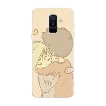 Husa silicon pentru Samsung Galaxy J8 Plus 2018, Couple Hug Husa silicon pentru Samsung Galaxy J8 Plus 2018, Couple Hug