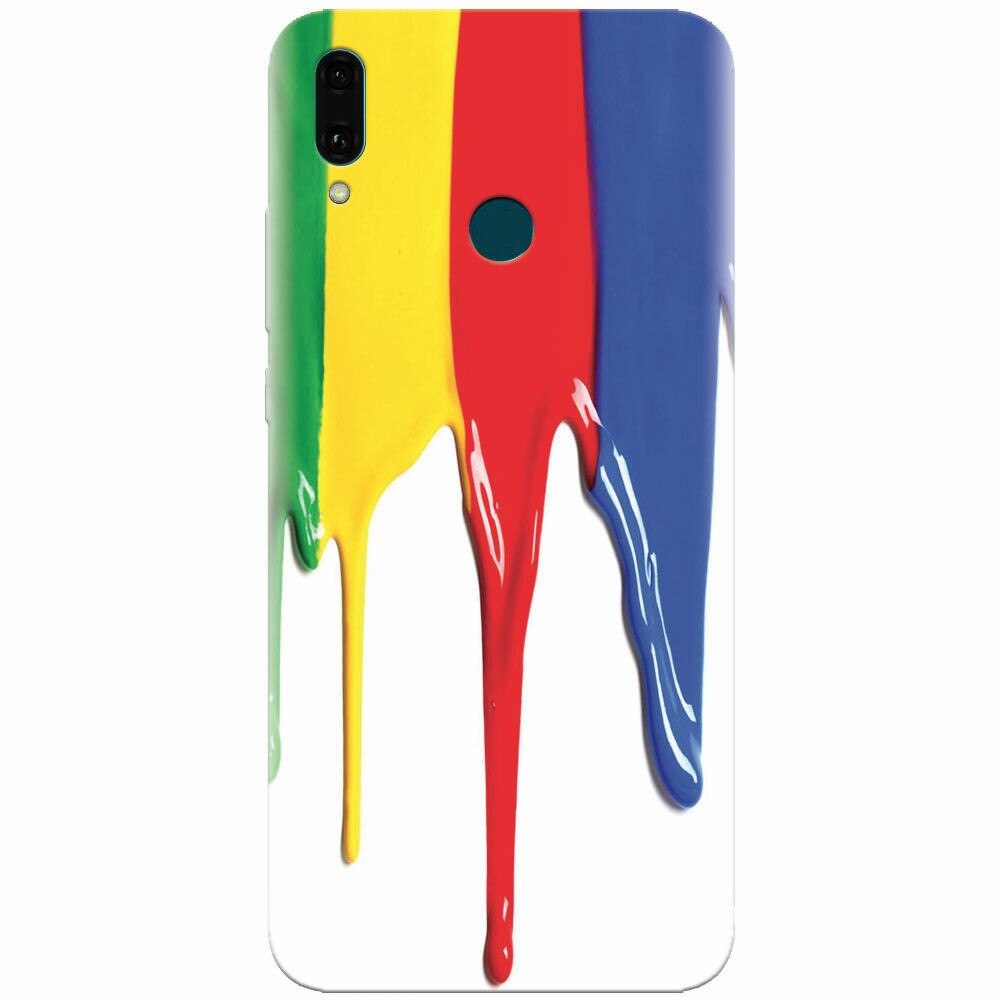 Husa silicon pentru Huawei Y9 2019, Dripping Colorful Paint