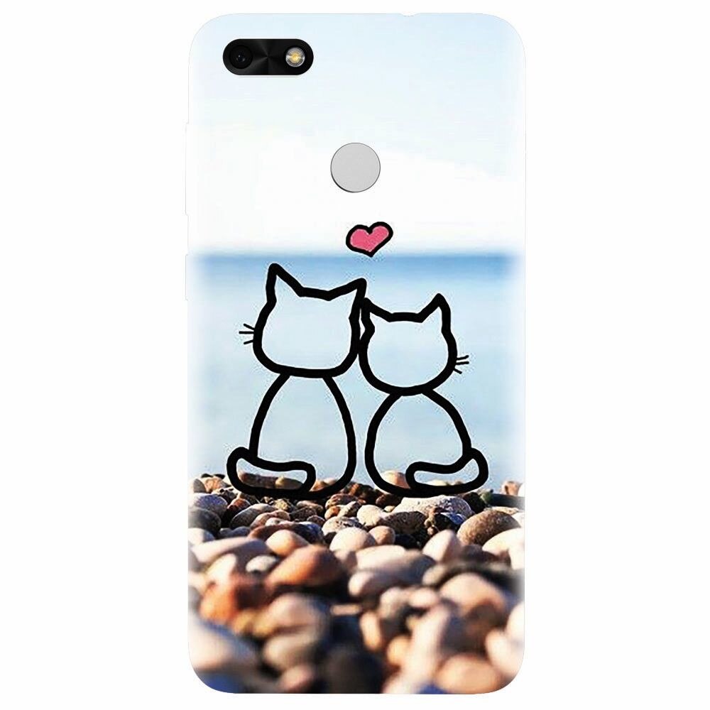 Husa silicon pentru Huawei P9 Lite mini, In Love Cats
