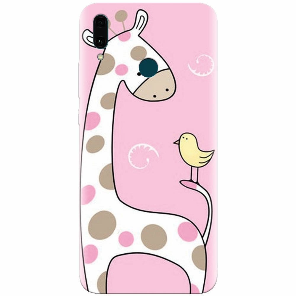 Husa silicon pentru Huawei Y9 2019, Cute Giraffe