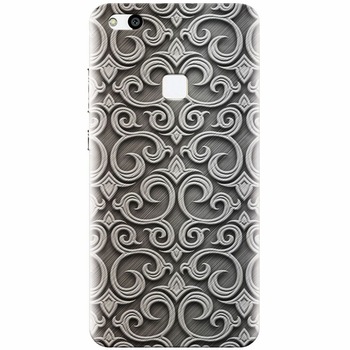 Husa silicon pentru Huawei P10 Lite, Baroque Silver Pattern Husa silicon pentru Huawei P10 Lite, Baroque Silver Pattern