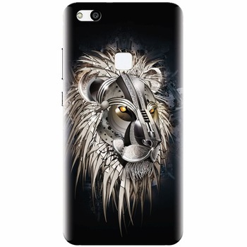 Husa silicon pentru Huawei P10 Lite, Abstract Lion 001 Husa silicon pentru Huawei P10 Lite, Abstract Lion 001