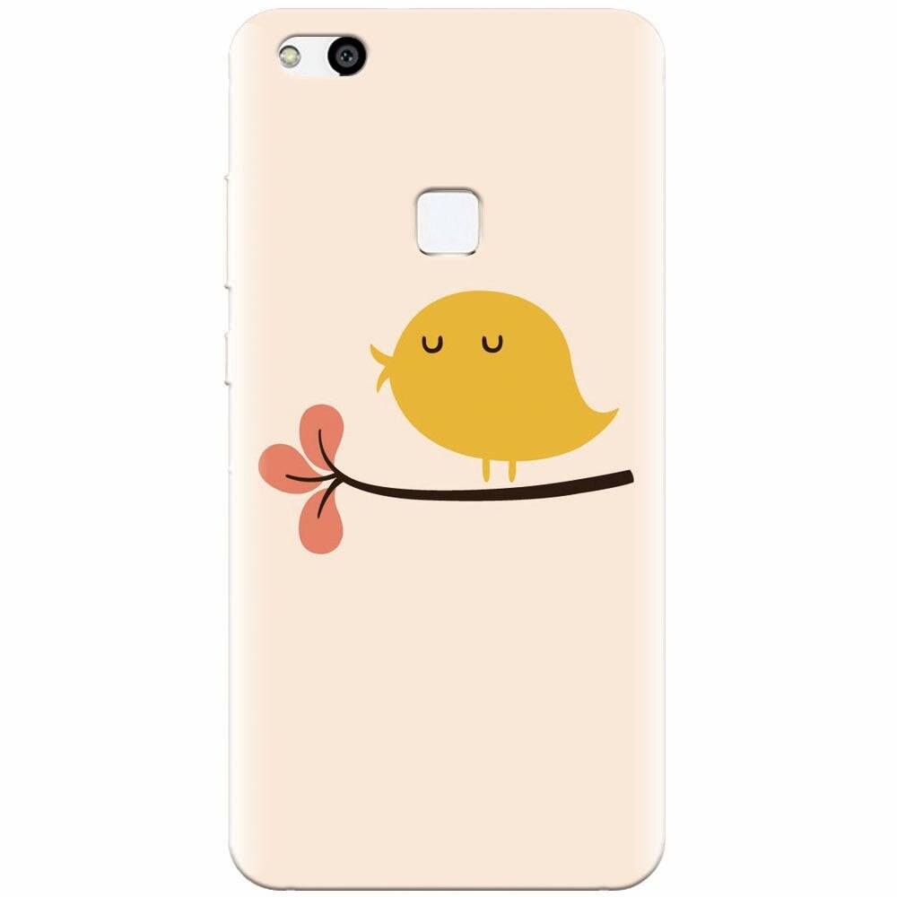 Husa silicon pentru Huawei P10 Lite, Flat Minimal Cute Bird Illustration