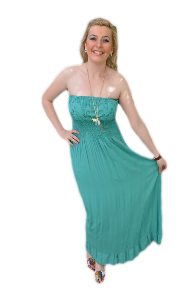 Rochie vaporoasa, culoare bleumarin, D&J Exclusive, Turcoaz