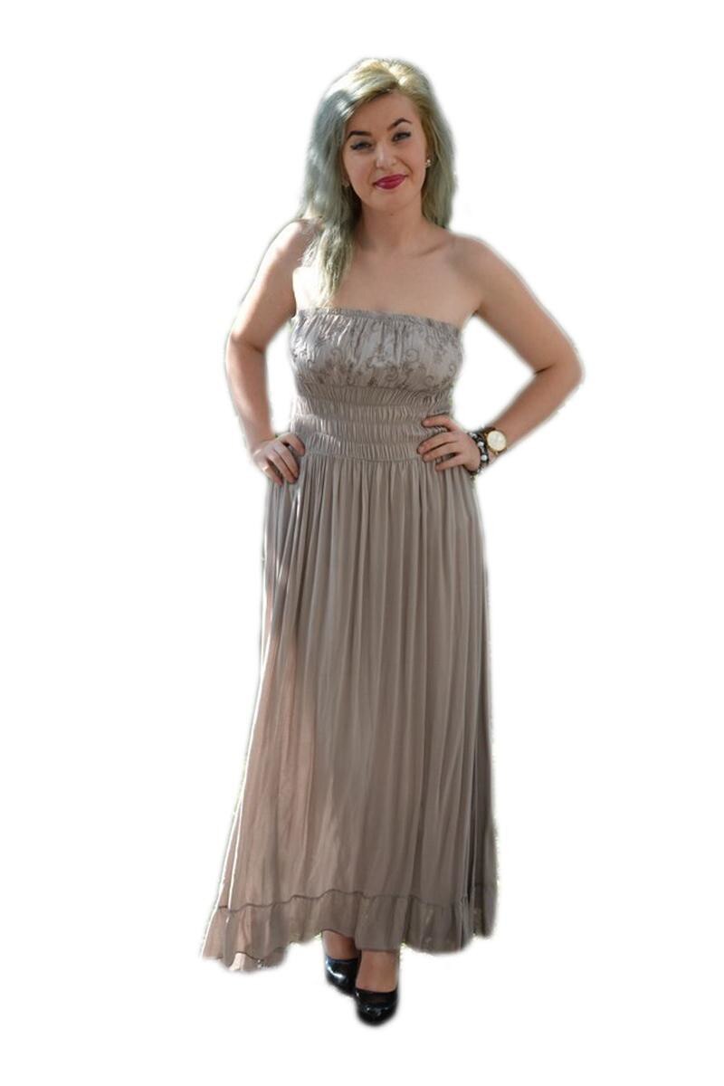 Rochie de plaja din material subtire, D&J Exclusive, Nisipiu