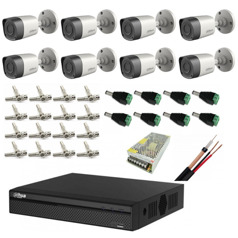 Kit supraveghere video Dahua 8 camere HD 1280x720p Premium Home Guard 2018