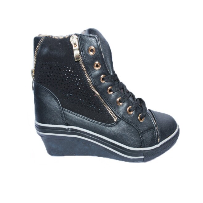 Gheata moderna cu platforma, D&J Exclusive, Negru