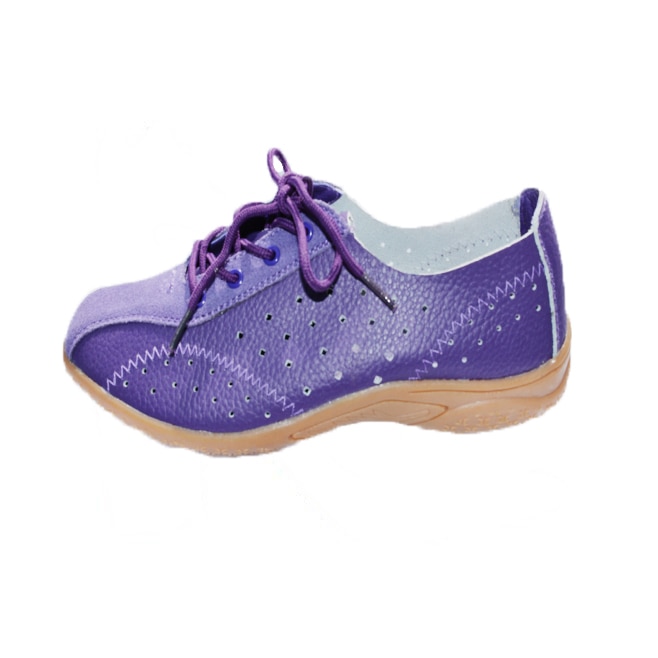 Pantofi sport, culoare indrazneata, din piele naturala de calitate, D&J Exclusive, Mov, 38 EU