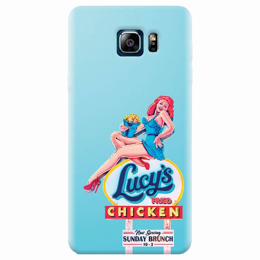 Husa silicon pentru Samsung Galaxy Note 5, American Vintage Restaurant Sign