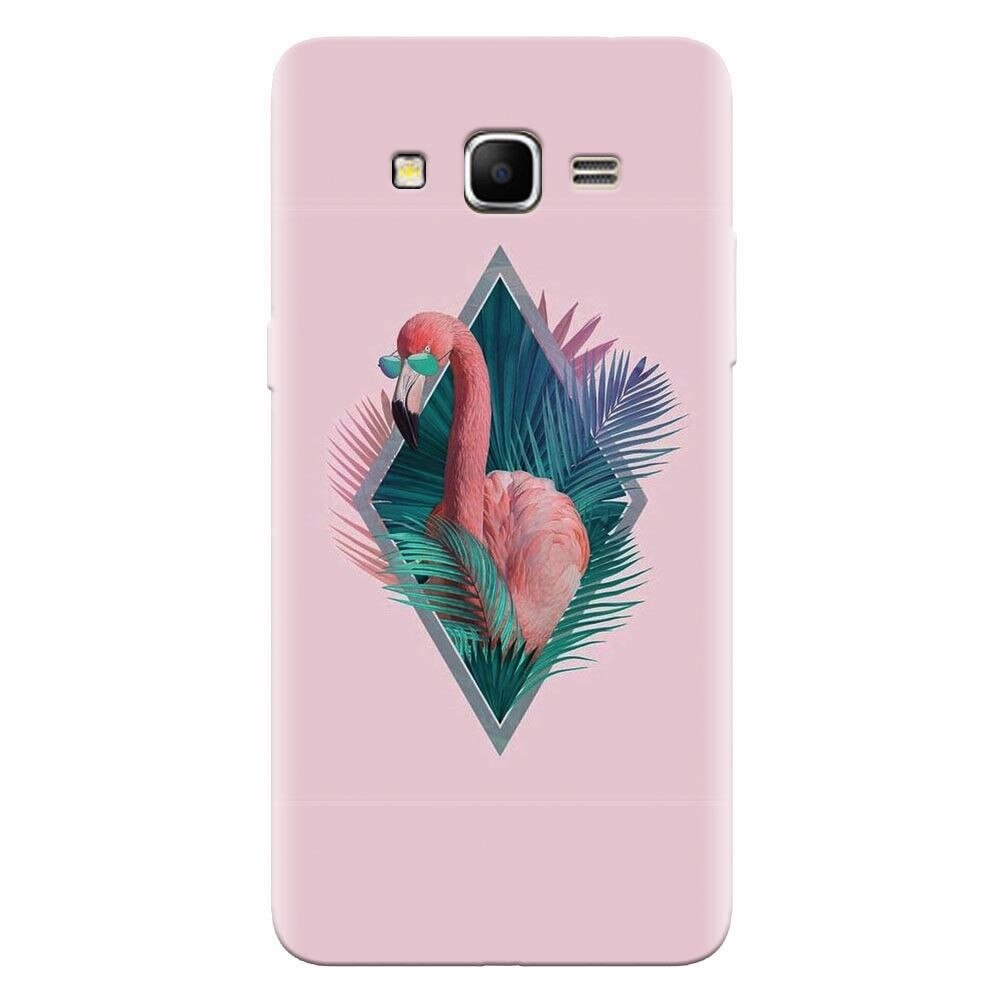 Husa silicon pentru Samsung Grand Prime, Flamingo With Sunglass