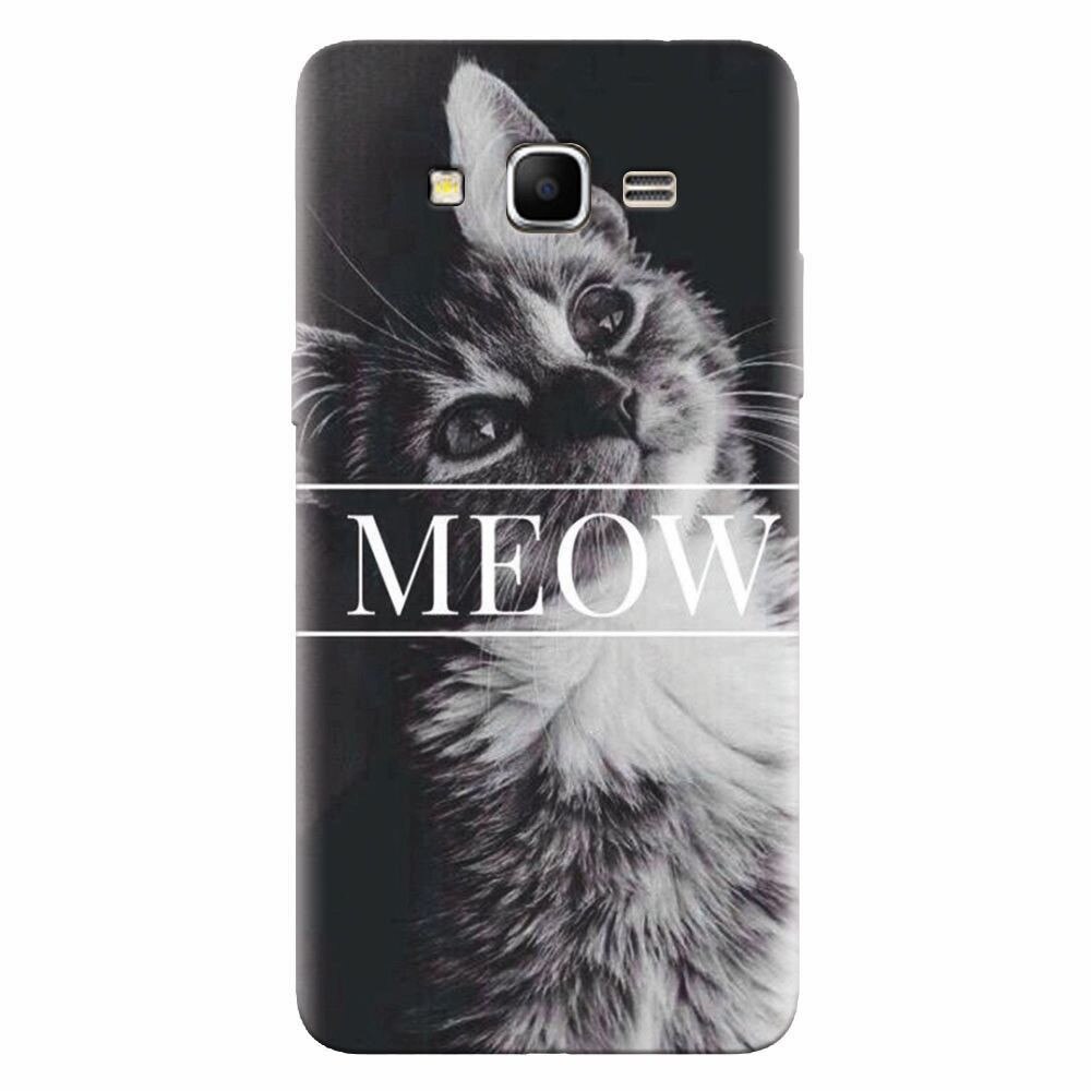 Husa silicon pentru Samsung Grand Prime, Meow Cute Cat