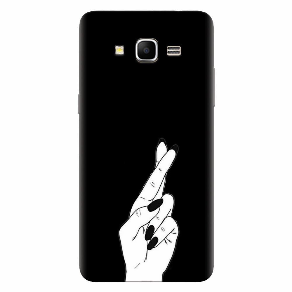 Husa silicon pentru Samsung Grand Prime, Finger Cross