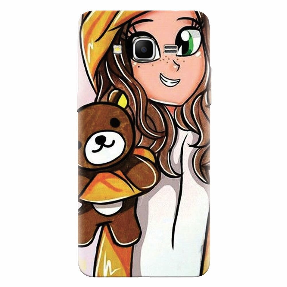 Husa silicon pentru Samsung Grand Prime, Girl With Little Bear