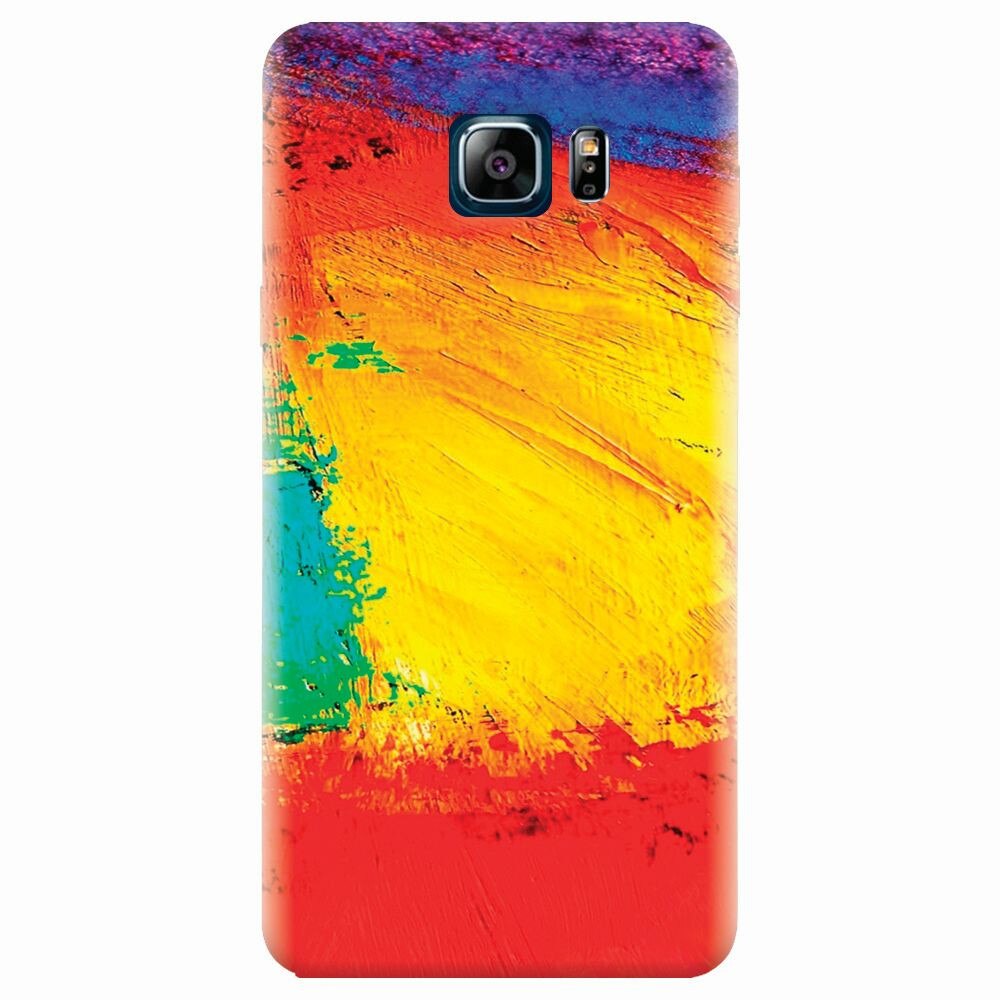 Husa silicon pentru Samsung Galaxy Note 5, Colorful Dry Paint Strokes Texture