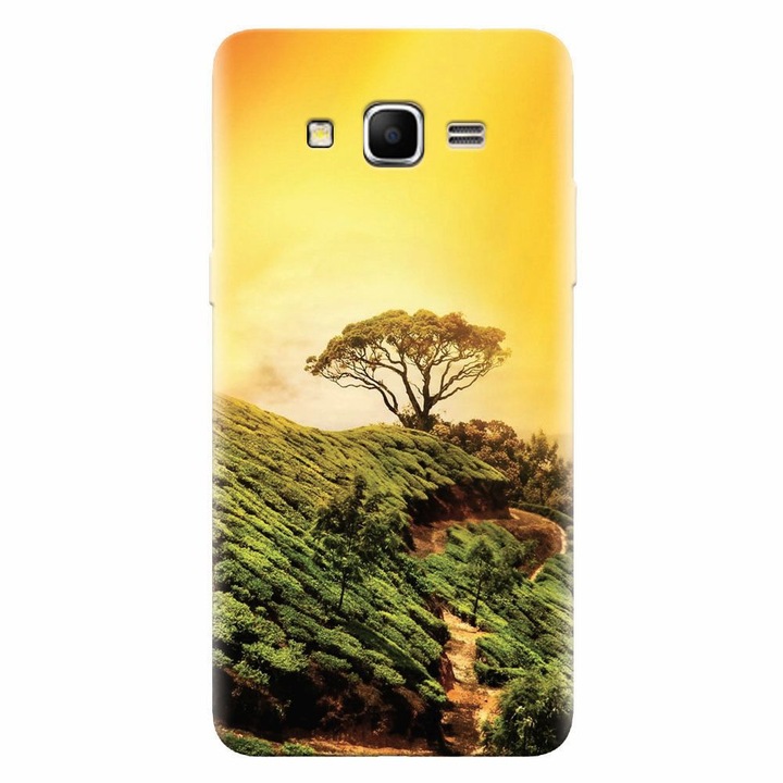 Szilikon tok Samsung Grand Prime, Hill Top Tree Golden Light telefonhoz