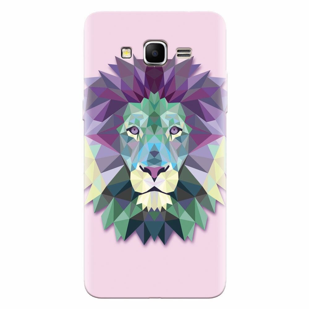 Husa silicon pentru Samsung Grand Prime, Polygon Lion