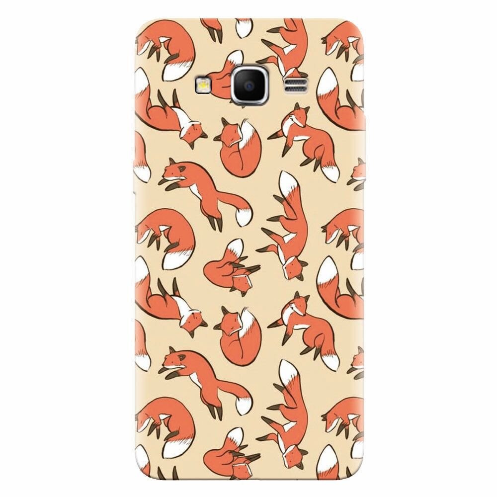 Husa silicon pentru Samsung Grand Prime, Red Foxes