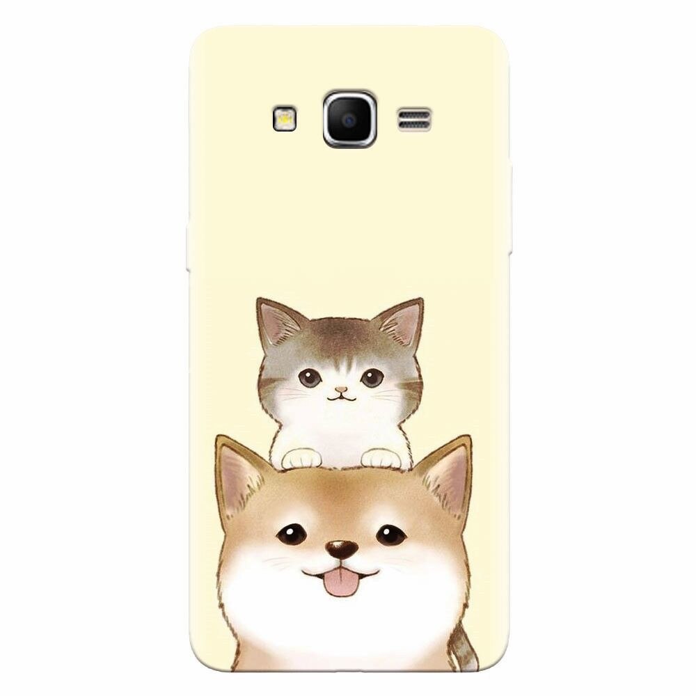 Husa silicon pentru Samsung Grand Prime, Two Cat