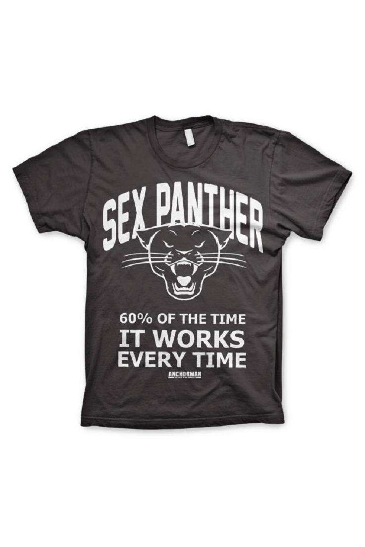 Tricou pentru barbati, Anchorman, Sex Panther, Gri inchis