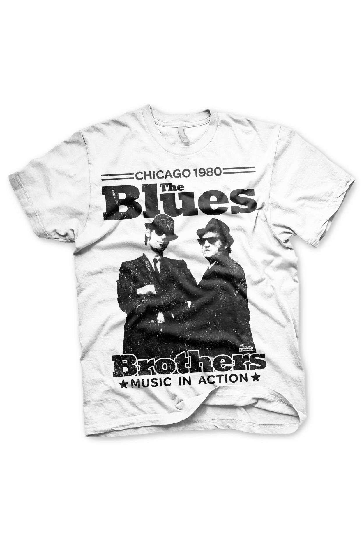 Tricou pentru barbati, Blues Brothers, Chicago 1980, Alb, S