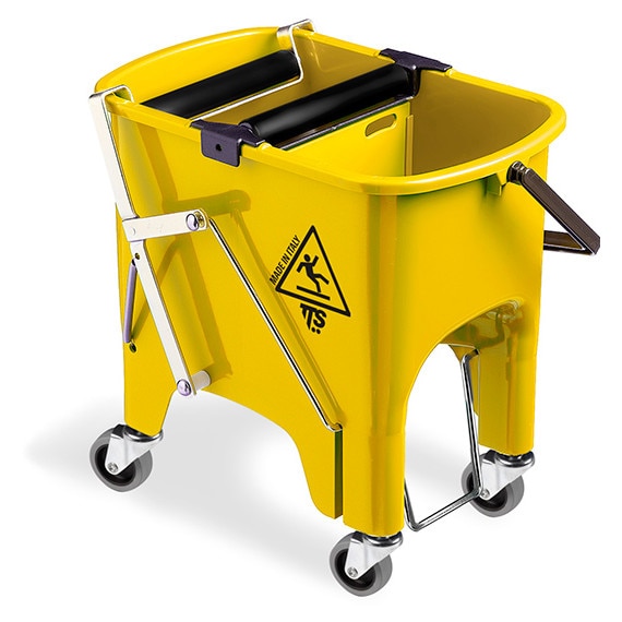 Galeata dubla cu roti si storcator pedala