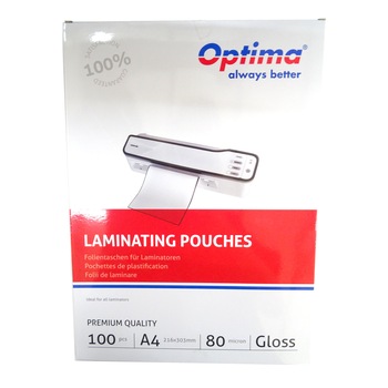 Folie laminare Optima A4 80mic OP75004080 Folie laminare Optima A4 80mic OP75004080