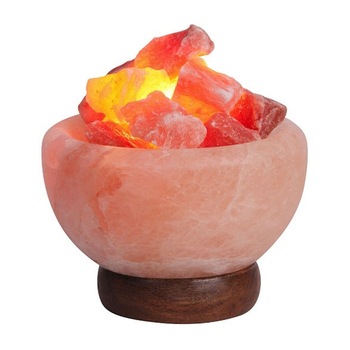 Veioza din cuburi de sare ornamentala si lemn Soda Light, 1 x E14, 15W Veioza din cuburi de sare ornamentala si lemn Soda Light, 1 x E14, 15W