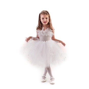 Rochita copii tutu Miresuca, Handmade in Romania, Alb Rochita copii tutu Miresuca, Handmade in Romania, Alb