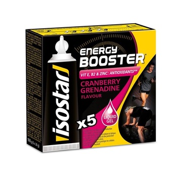 Concentrat energizant pentru efort Isostar,Energy booster 5x20 gr,cu aroma de merisoare Concentrat energizant pentru efort Isostar,Energy booster 5x20 gr,cu aroma de merisoare
