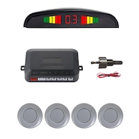 Senzori Parcare cu display LED, 4 senzori Argintiu D01
