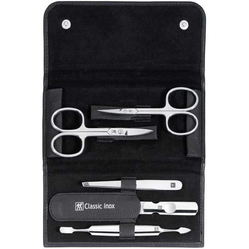 Set 5 piese inox, etui piele neagra - Zwilling Classic Inox