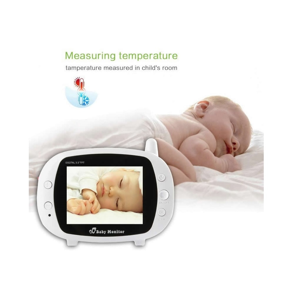 Sistem Baby Monitor Marvel 850M cu monitorizare audio si video clear view, Wireless, Night Vision, Senzor Monitorizare Temperatura, Display Color , Detectare Temperatura