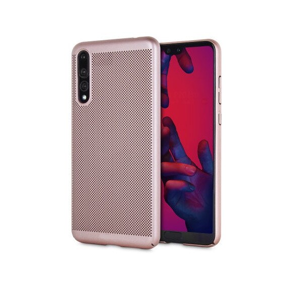 Husa Huawei P20 Lite Flippy® Ultra slim cu aerisire Roz Auriu