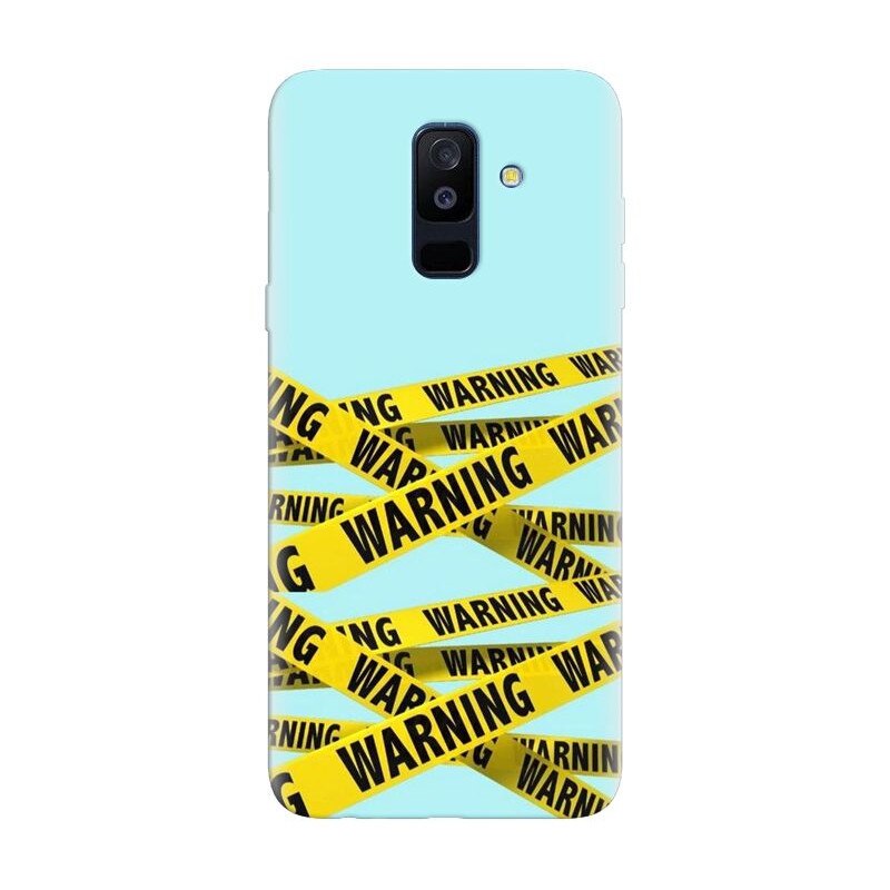Husa silicon pentru Samsung Galaxy J8 Plus 2018, Warning