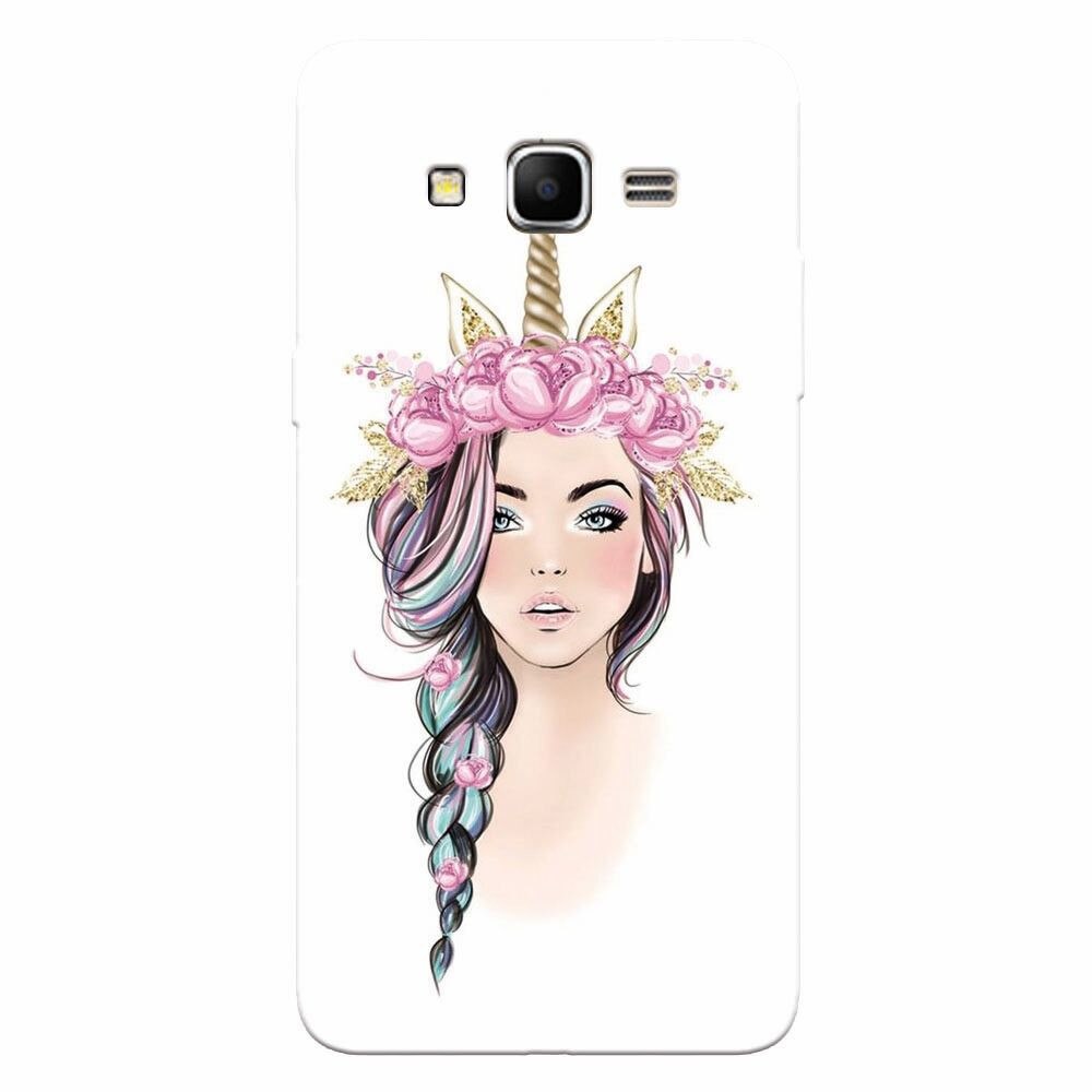 Husa silicon pentru Samsung Grand Prime, Unicorn Girl
