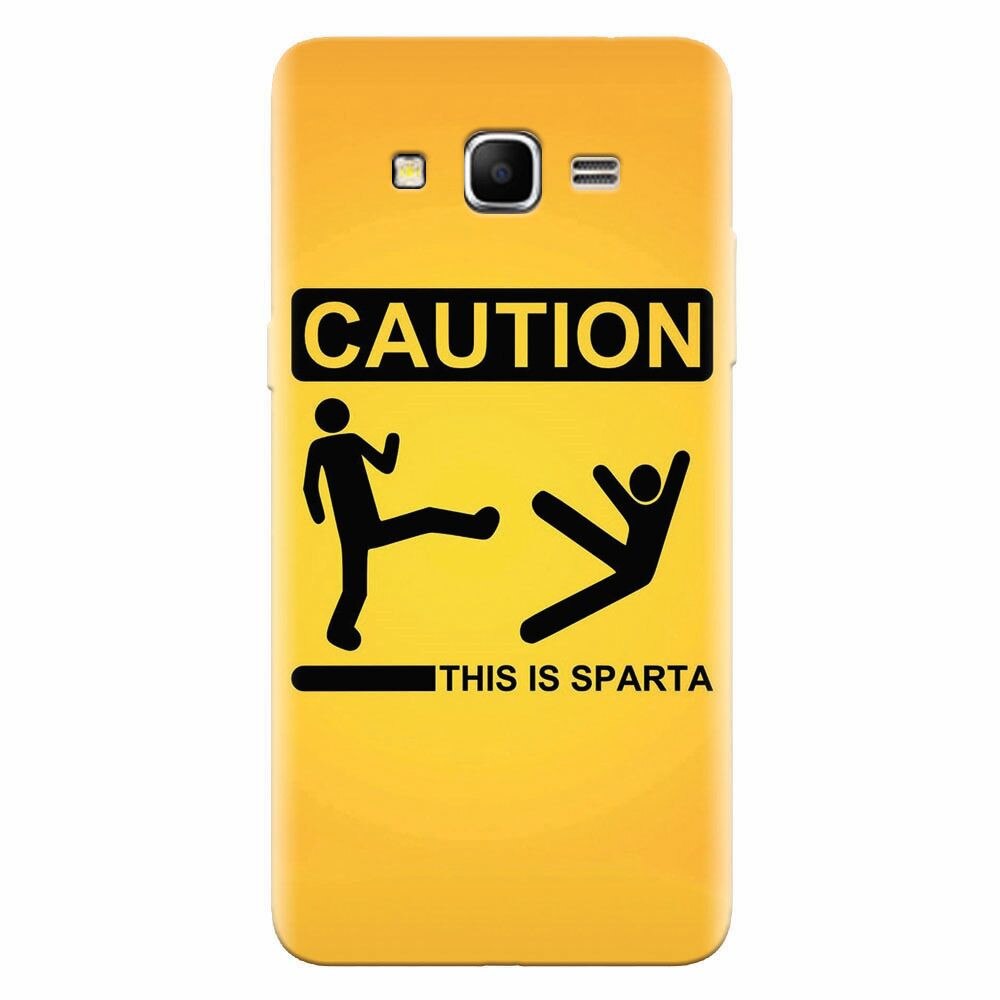 Husa silicon pentru Samsung Grand Prime, This Is Sparta Funny Illustration