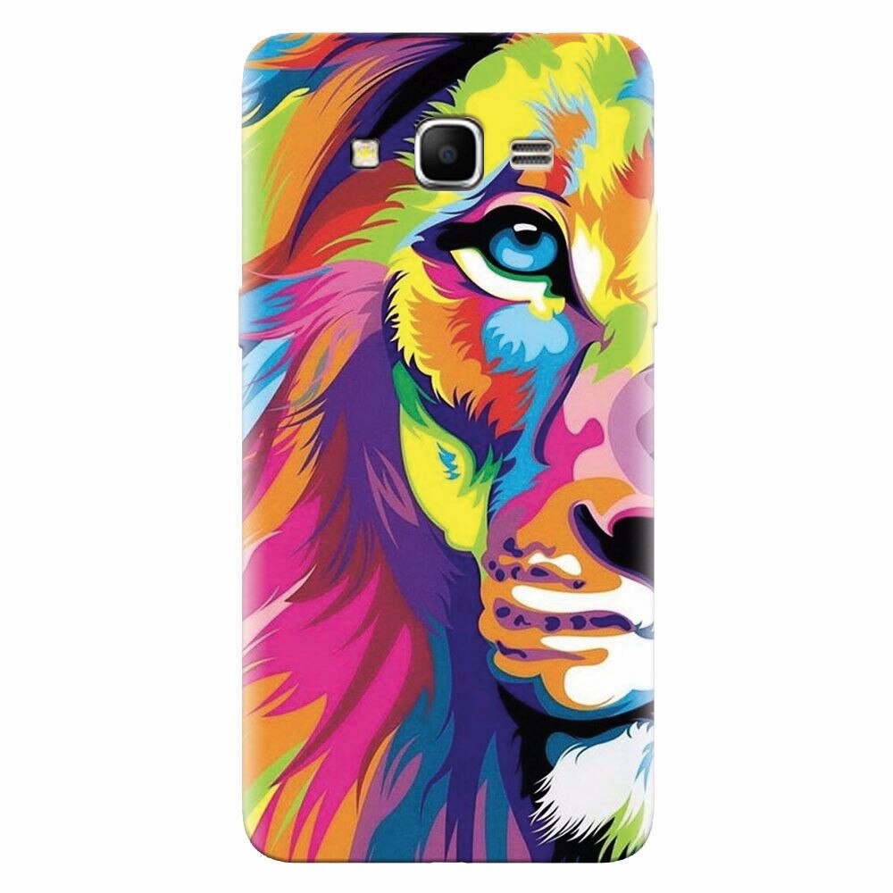 Husa silicon pentru Samsung Grand Prime, Colorfull Lion 002